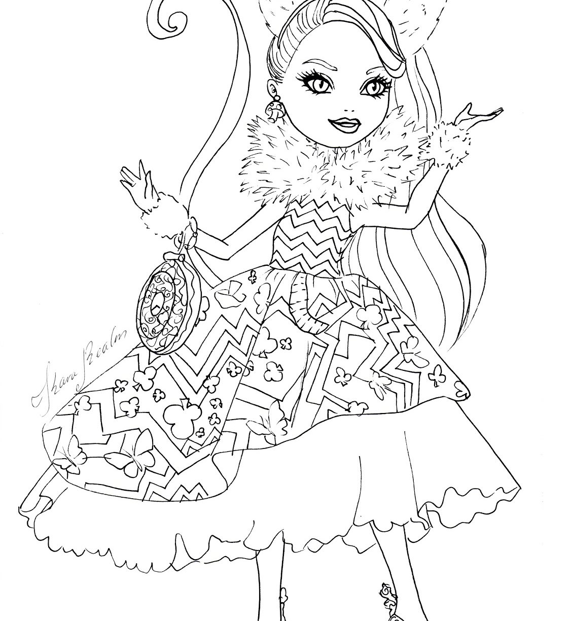 1122x1224 Everr High Coloring Pages For Kids Colouring Kitty Cheshire Raven