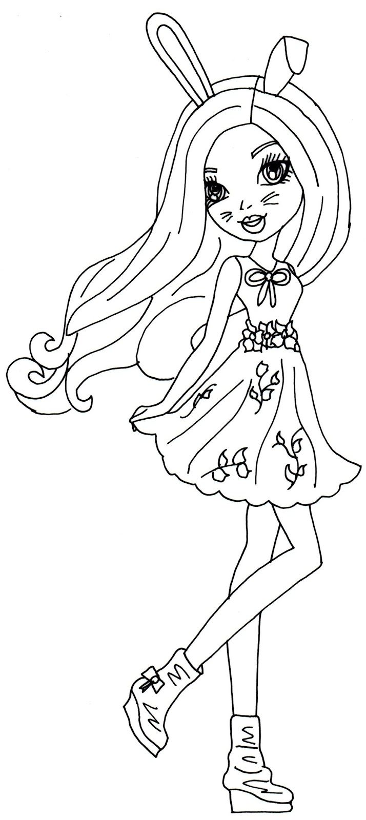 714x1600 Harelow Ever After High Coloring Page Color
