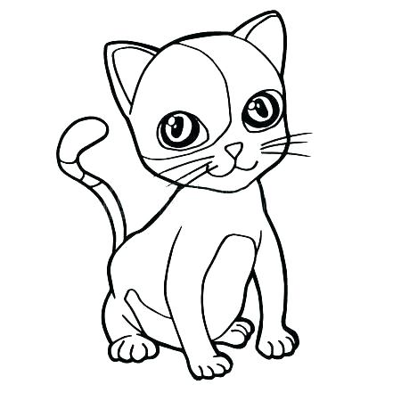 450x450 Kitty Coloring Pages Cartoon Kitty Coloring Pages Cute Cat