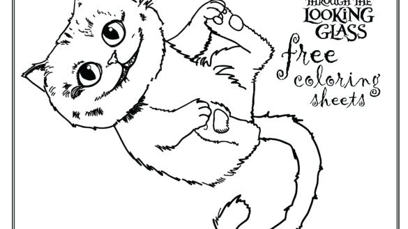 585x329 Cheshire Cat Coloring Pages