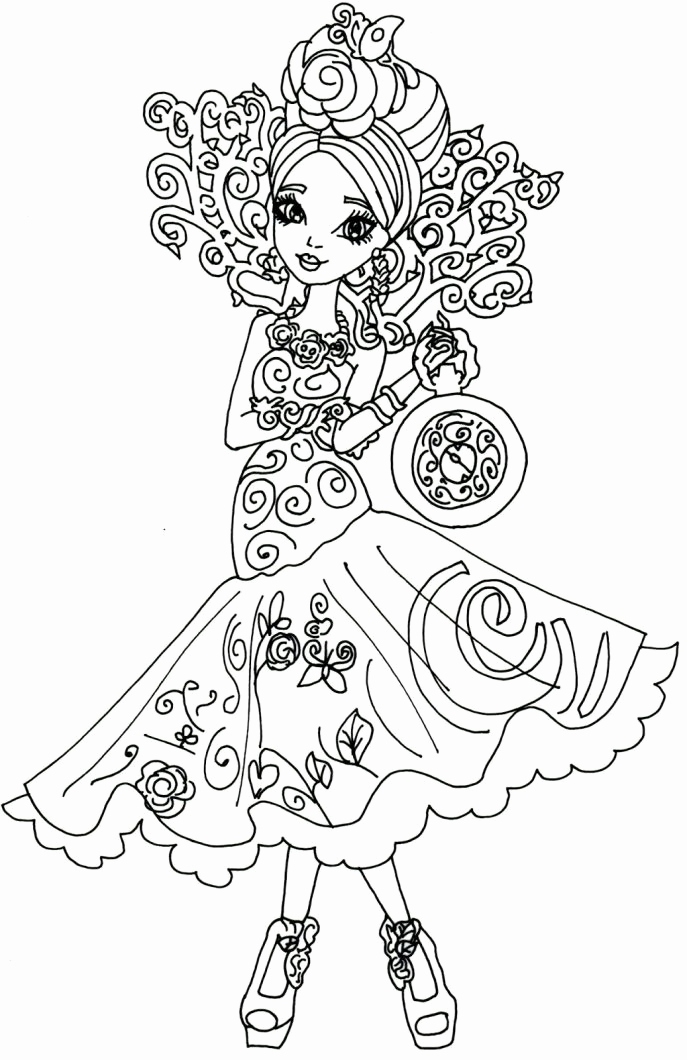 687x1060 Ever After High Lizzie Hearts Coloring Pages Pics Ever After High