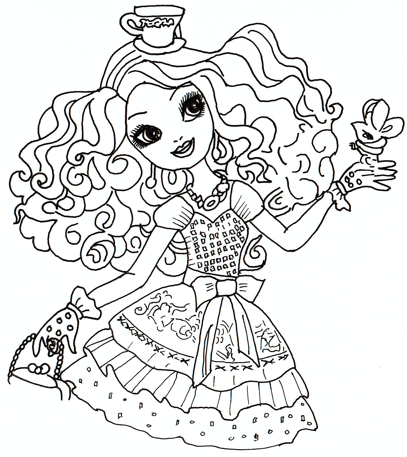 1420x1594 Fresh Coloring Pages Raven Queen New Ever After High Color Page