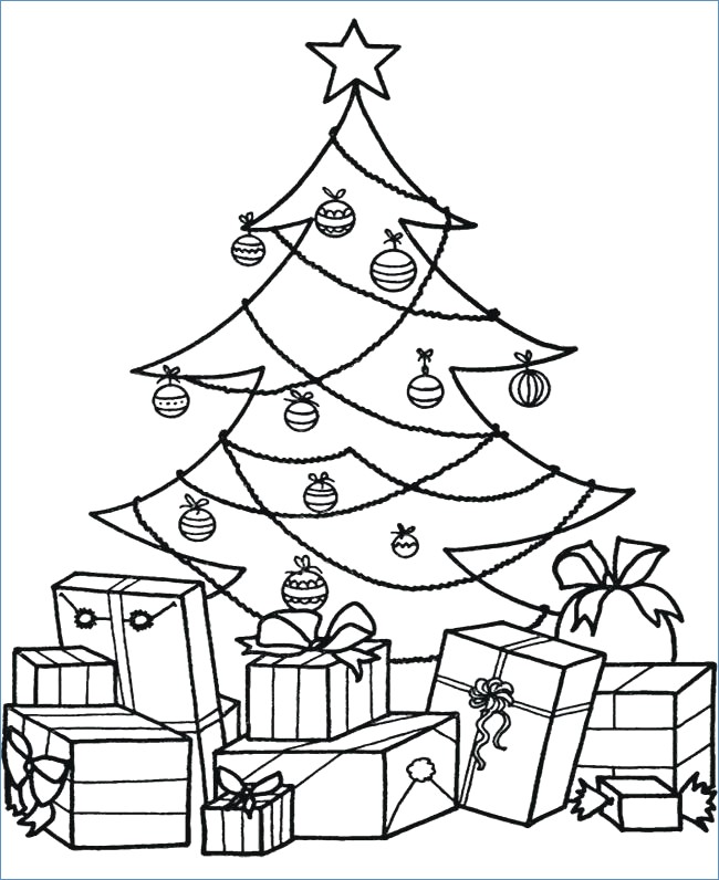 650x796 Detailed Christmas Tree Coloring Pages