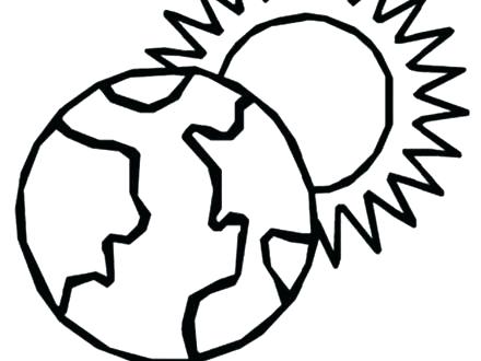 440x330 God Coloring Pages Sun Coloring Page Sun Coloring Pages And Earth