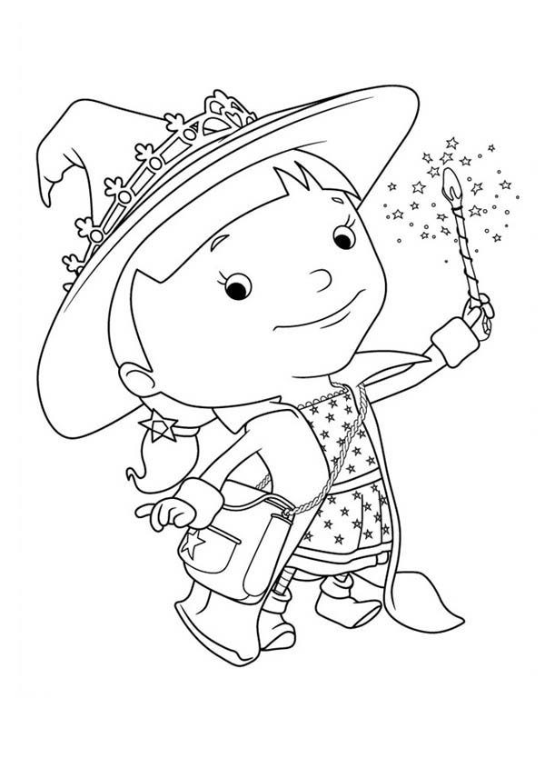 600x834 Evie Playing Firework In Mike The Knight Coloring Page Color Luna