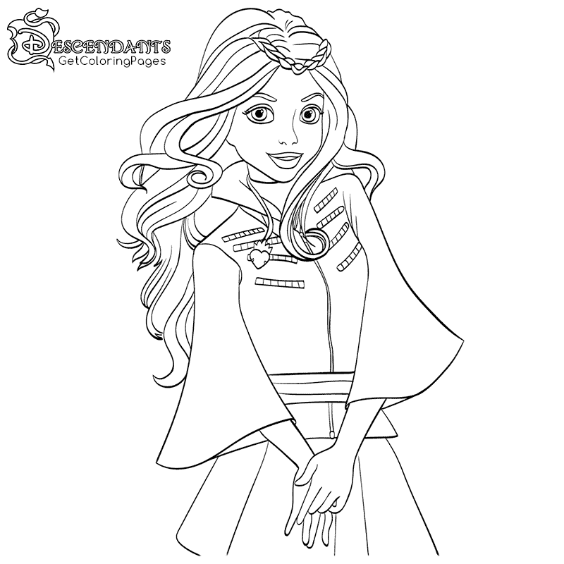 800x800 Cute Evie Coloring Page From Disney Descendants
