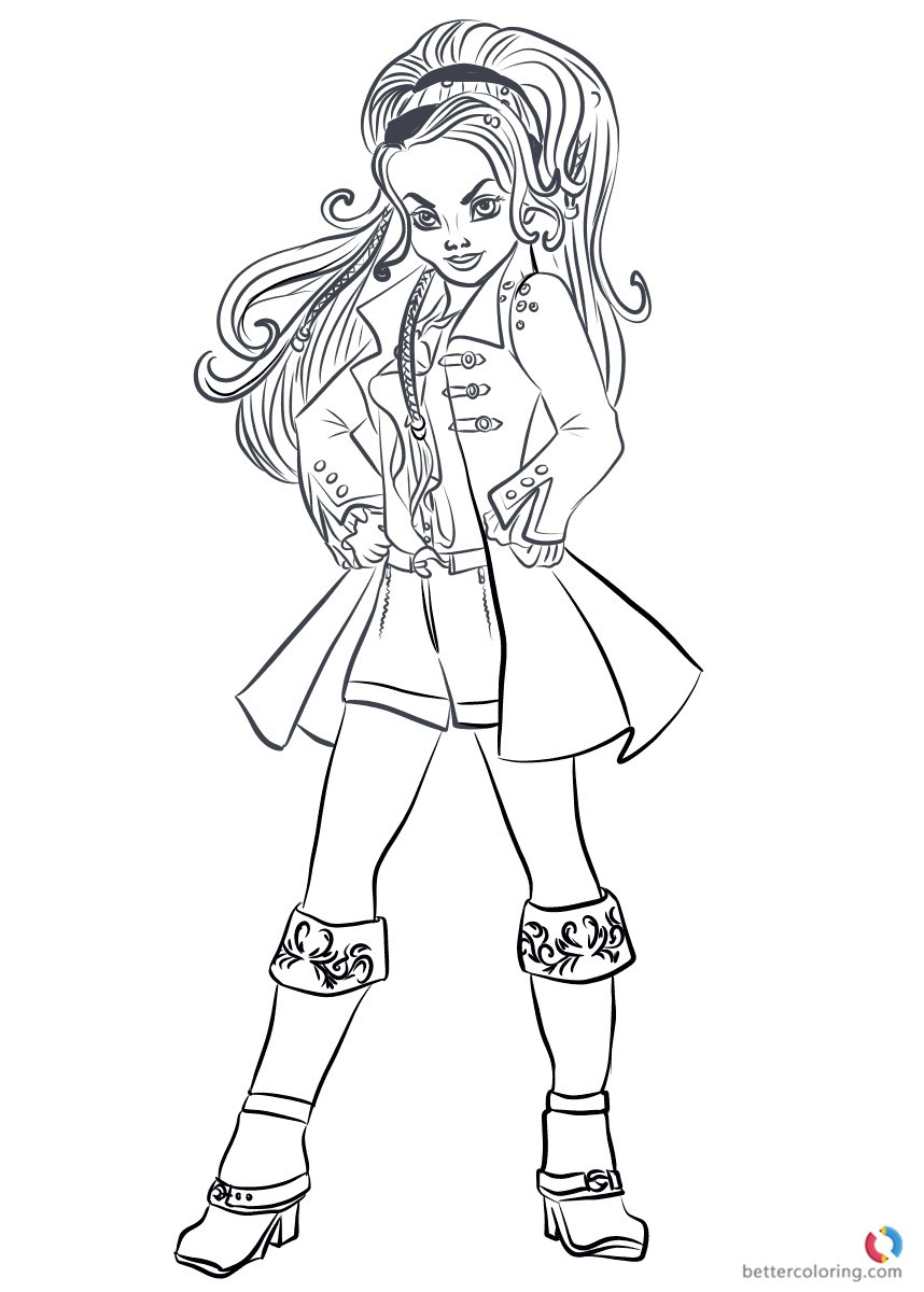 858x1200 Great Descendants Coloring Pages Mal And Evie