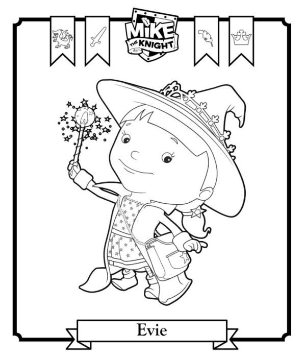 596x701 Coloring Page Mike The Knight