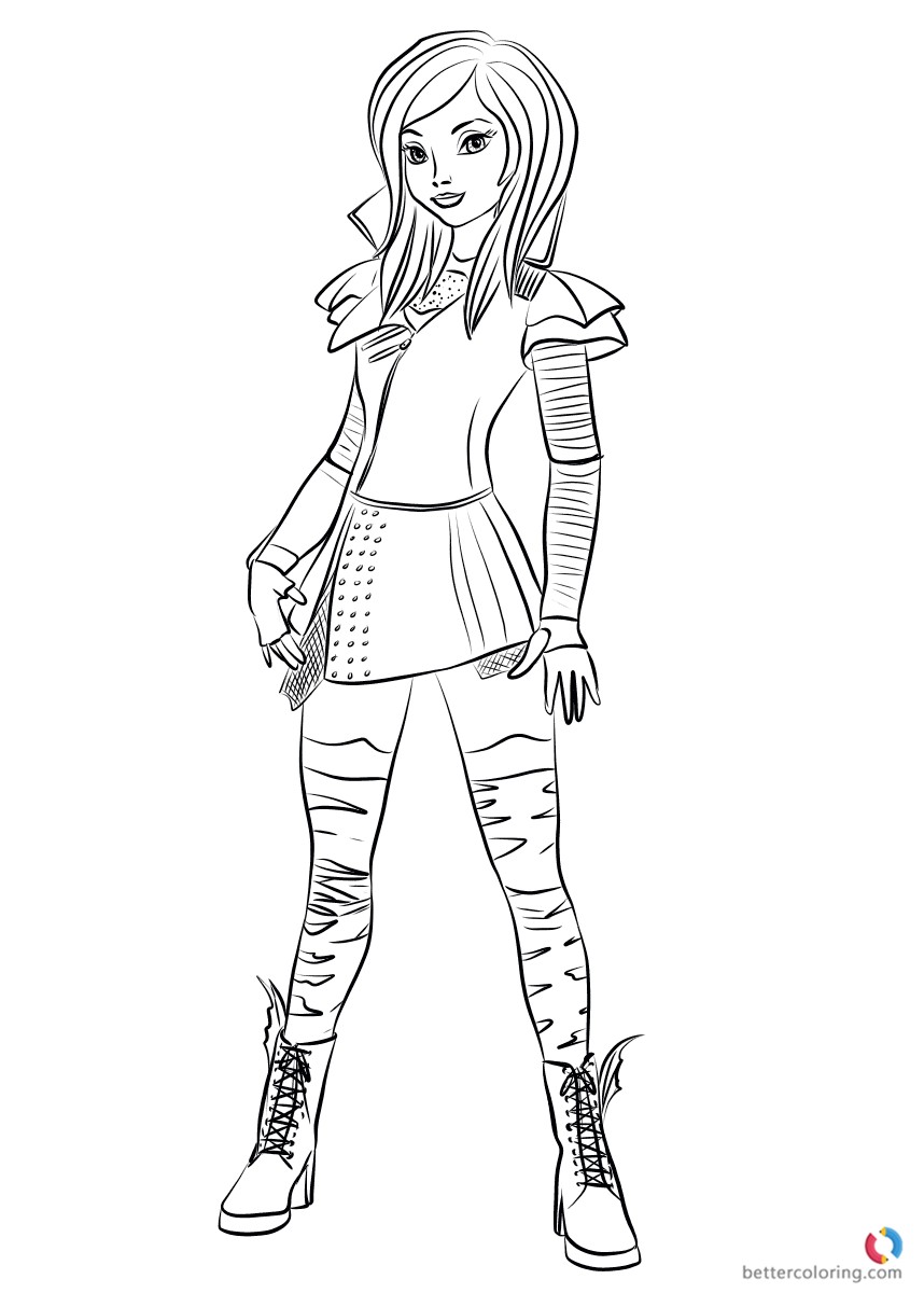 858x1200 Coloring Pages For Descendants Fresh Mal From Descendants