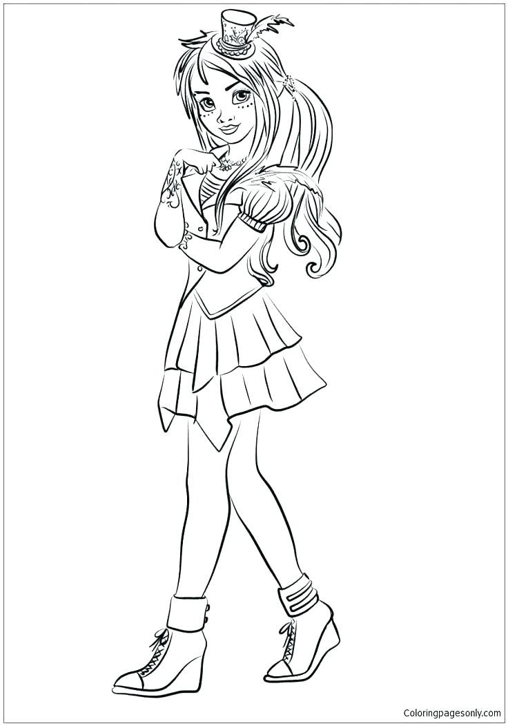 736x1051 Descendants Coloring Pages Plus Thing Coloring Page Elegant