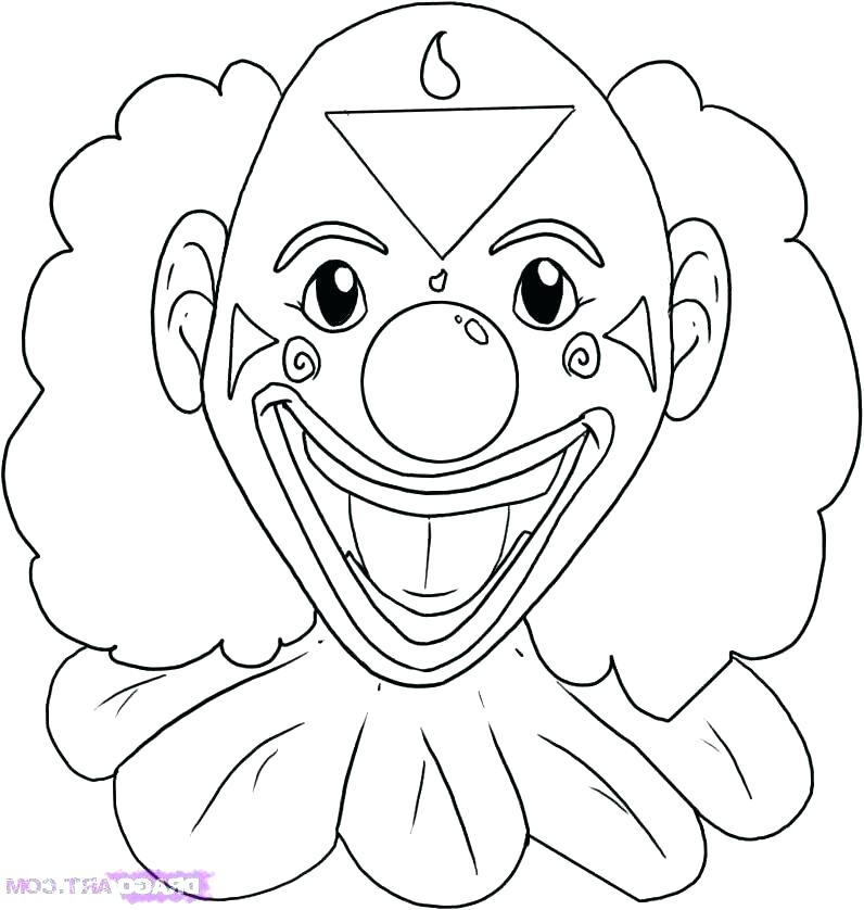 796x838 Clown Coloring Pages Clown Coloring Pages Scary Clown Coloring