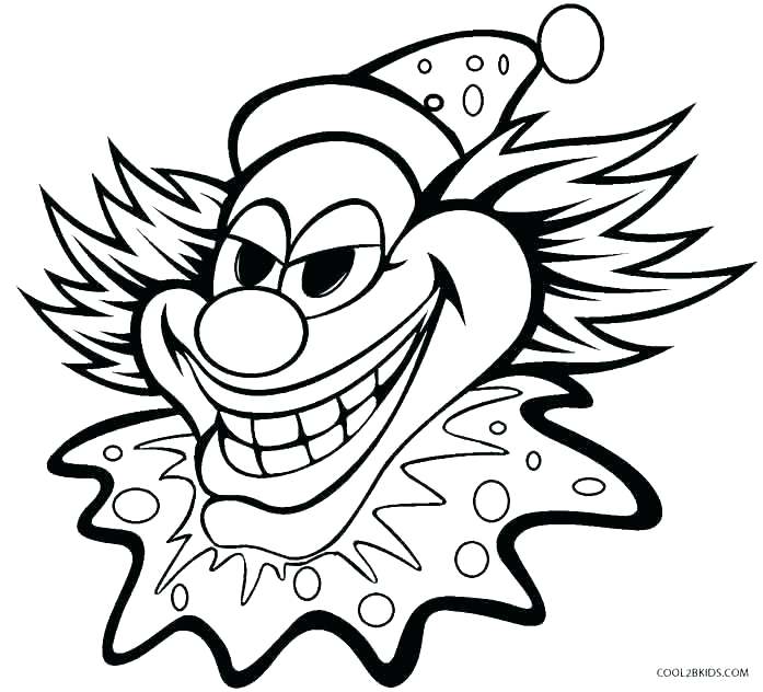 697x632 Scary Clown Coloring Pages