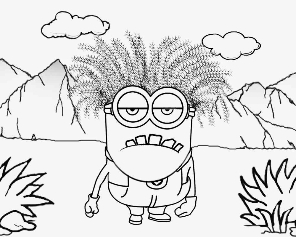 1000x800 Purple Minions Coloring Pages Costume Wild Caveman Evil Minion