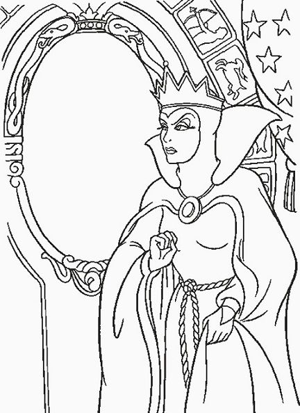 432x594 Disney Villains Coloring Pages Evil Queen