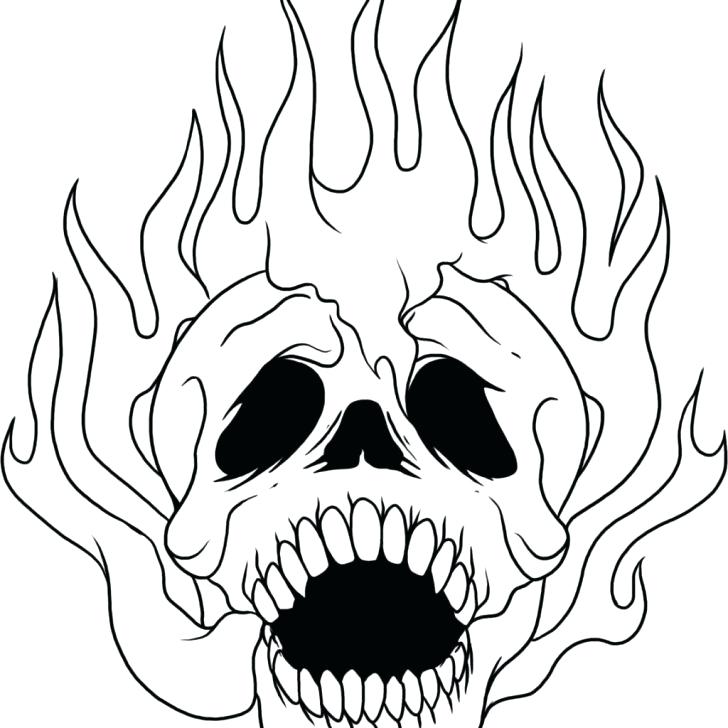 728x728 Skull Coloring Page Evil Skull Coloring Pages Printable Skull