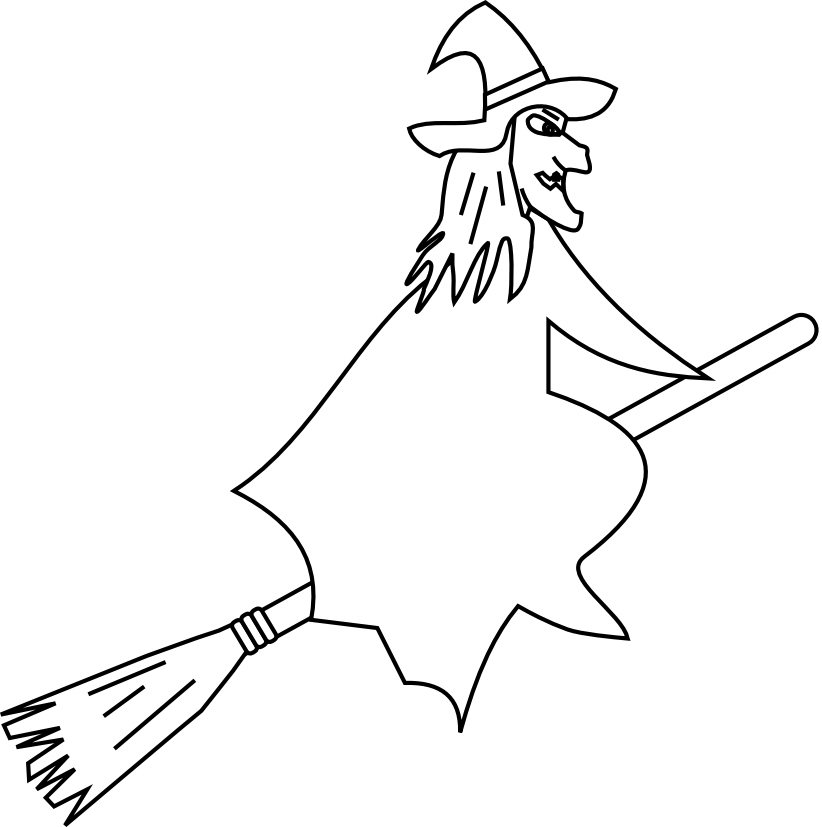 822x827 Witch Coloring Pages