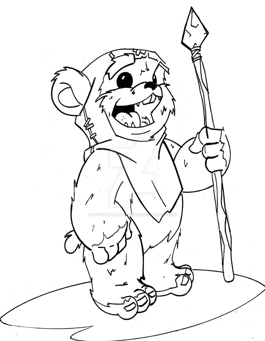 900x1157 Ewok Coloring Pages To Print Coloring For Kids