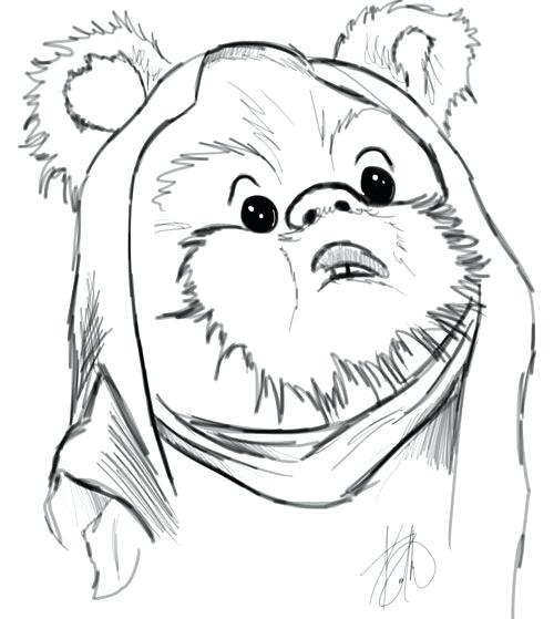 500x559 Ewok Coloring Page Coloring Page Free Template Coloring Page