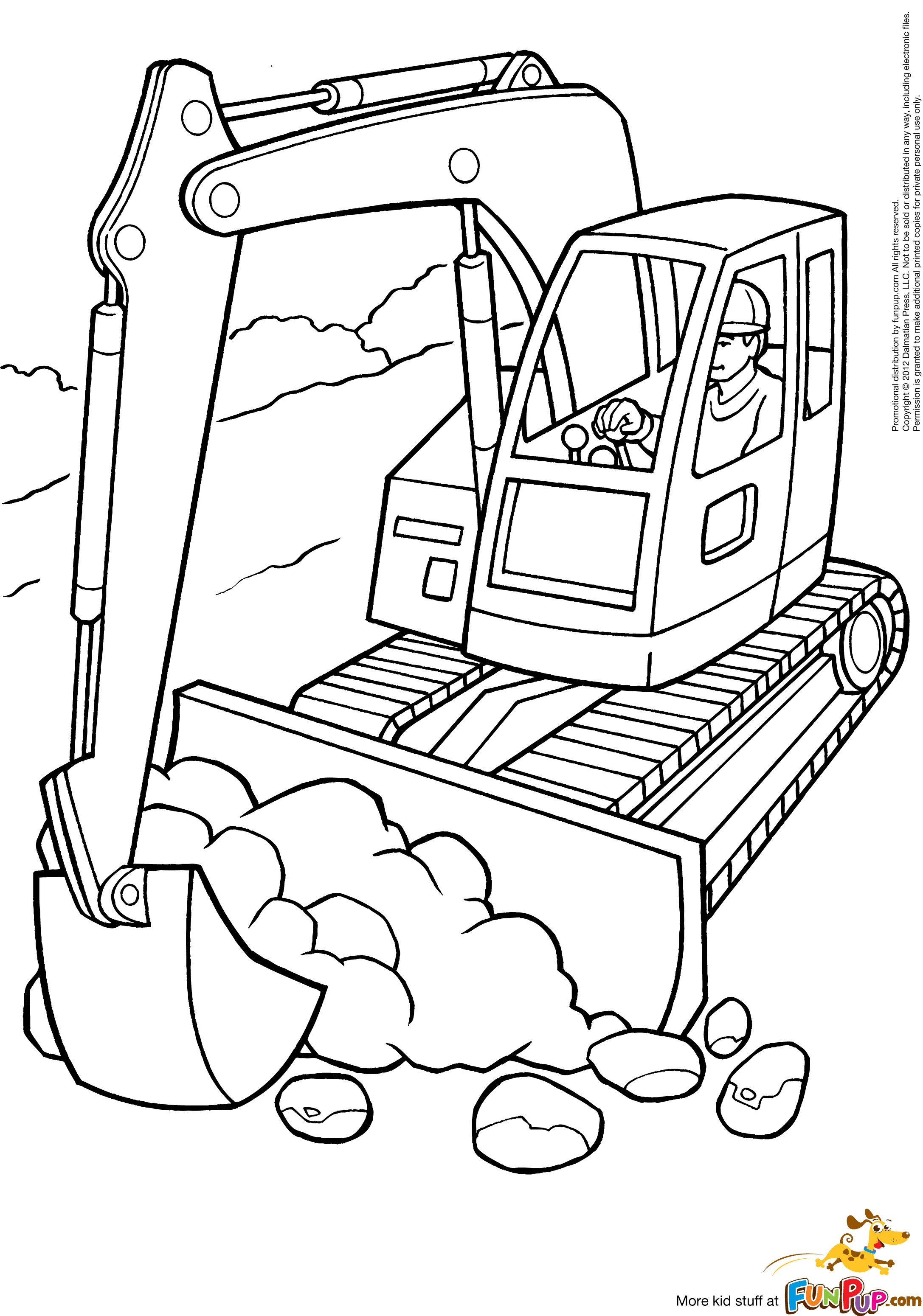 2174x3101 Digger Coloring Pages