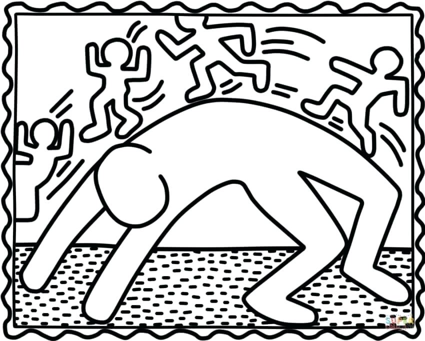 850x683 Keith Haring Coloring Pages Bridge Exercise