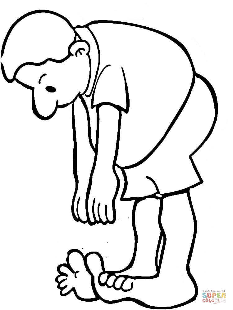 750x999 Coloring Exercises Doing Exercises Coloring Page Free Printable