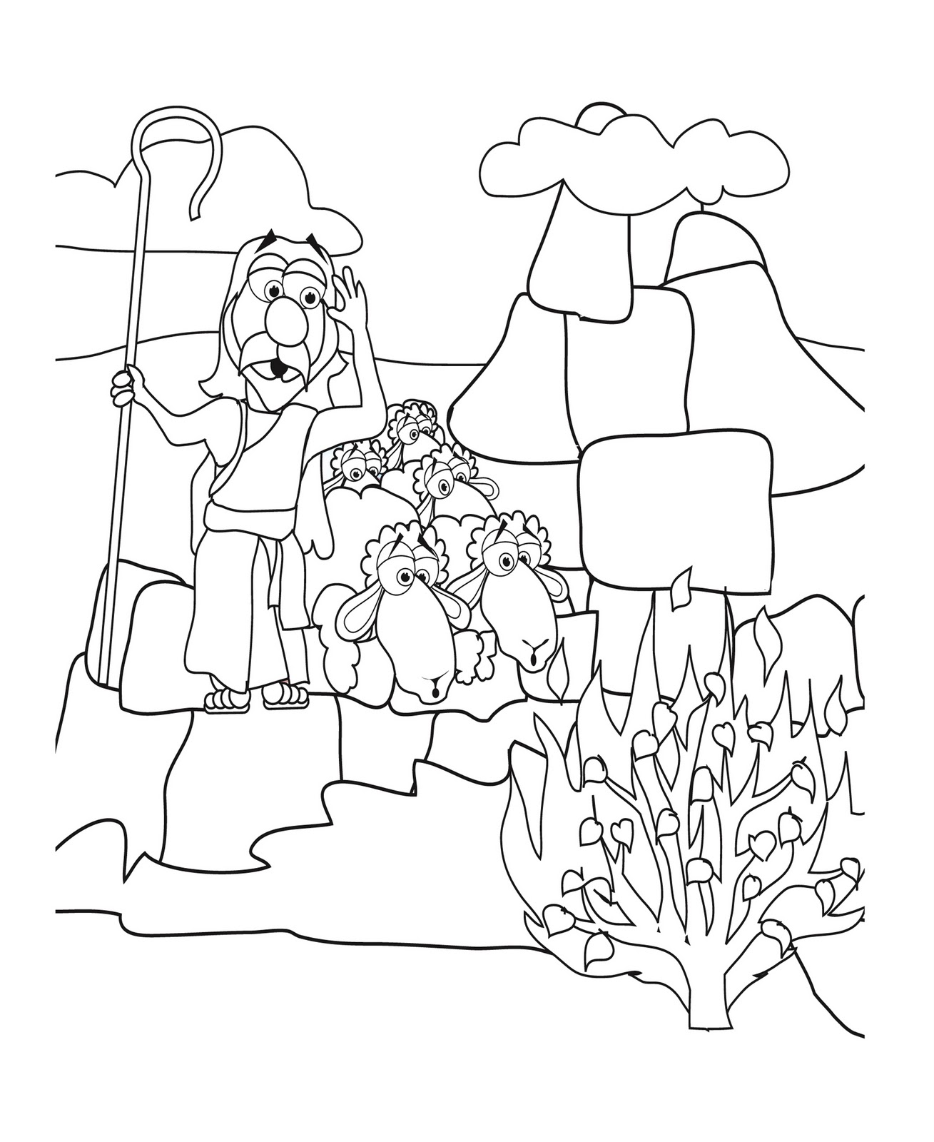 1309x1600 Moses And The Exodus Coloring Pages
