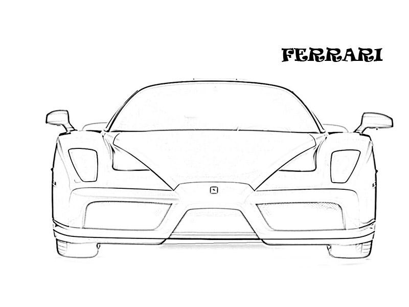800x600 Exotic Cars Printable Coloring Page For Kids