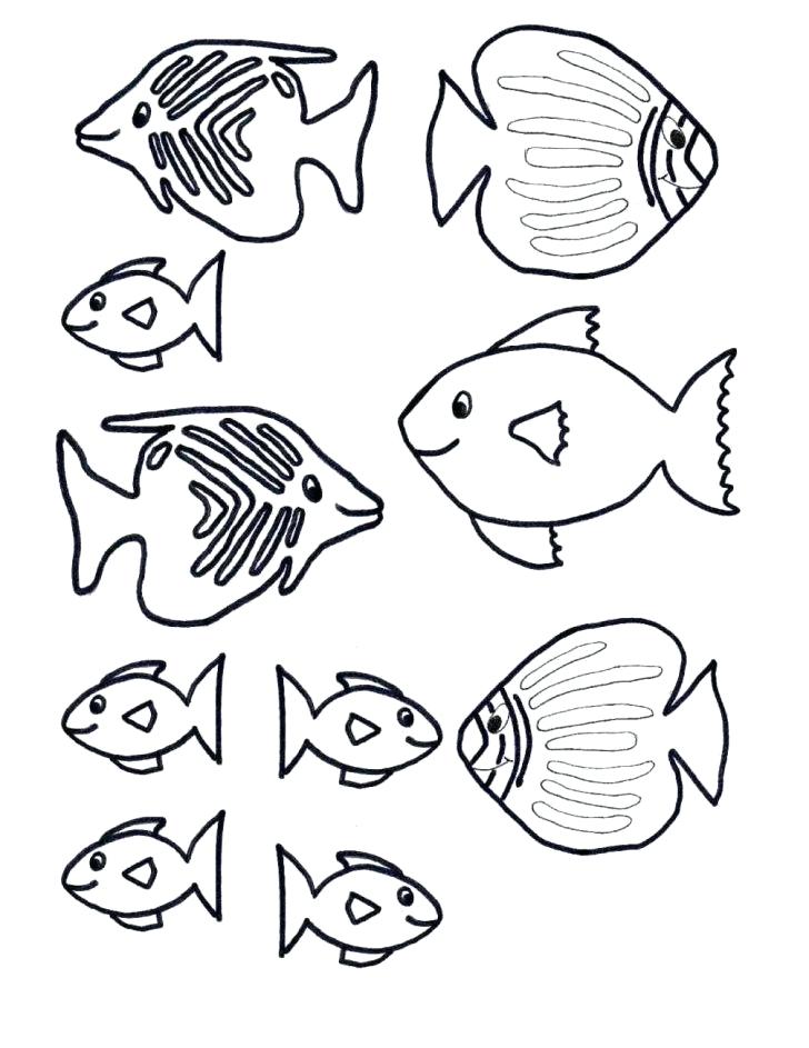 728x943 Fish Coloring Template Printable Fish Coloring Pages Jellyfish