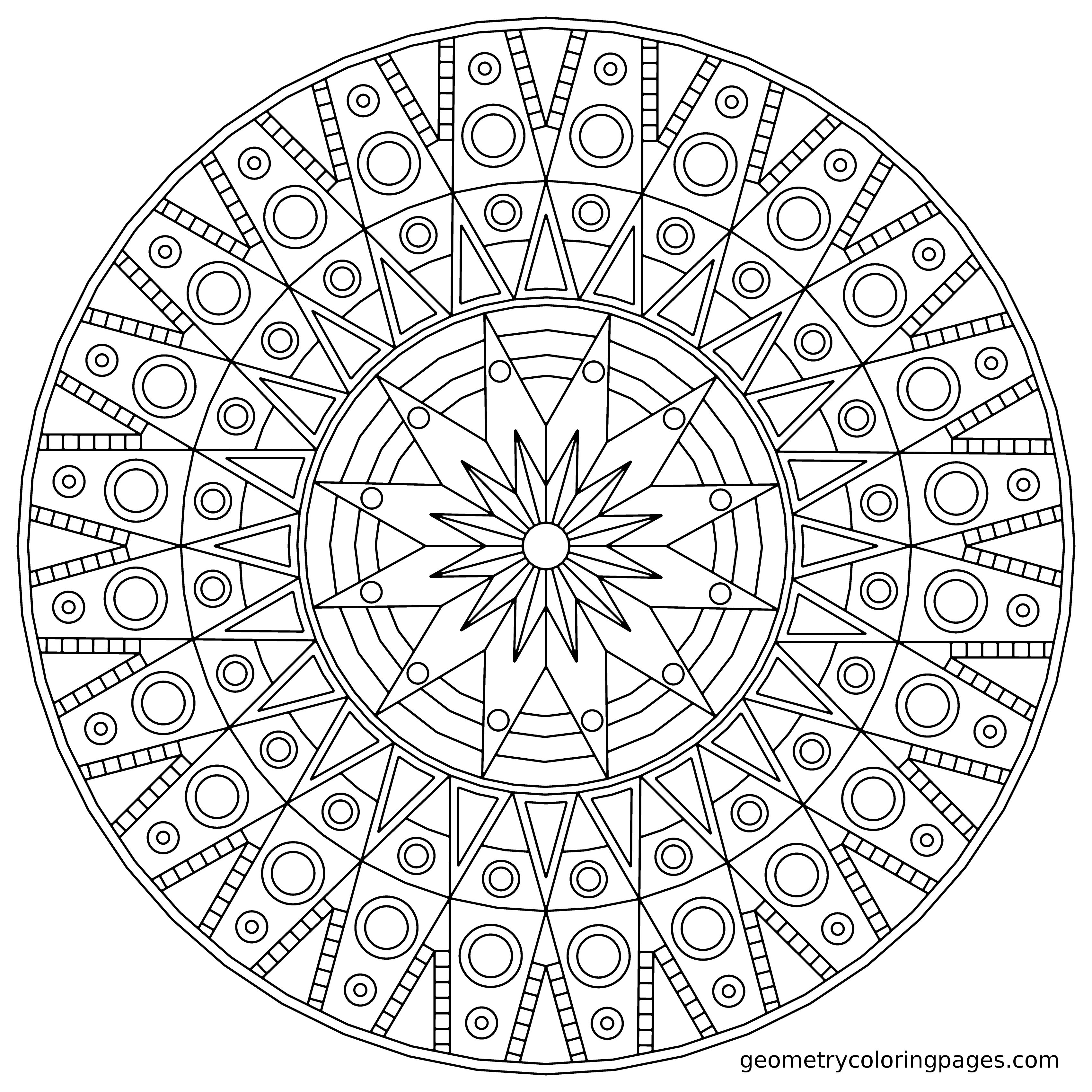 3400x3400 Mandala Coloring Pages Free Showy Expert Level Learnfree Gallery