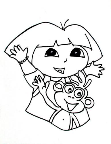 386x500 Dora The Explorer Coloring Pages