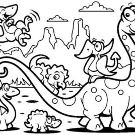 268x268 Step Extinct Animals Printable Dinosaur Coloring Pages For Kids
