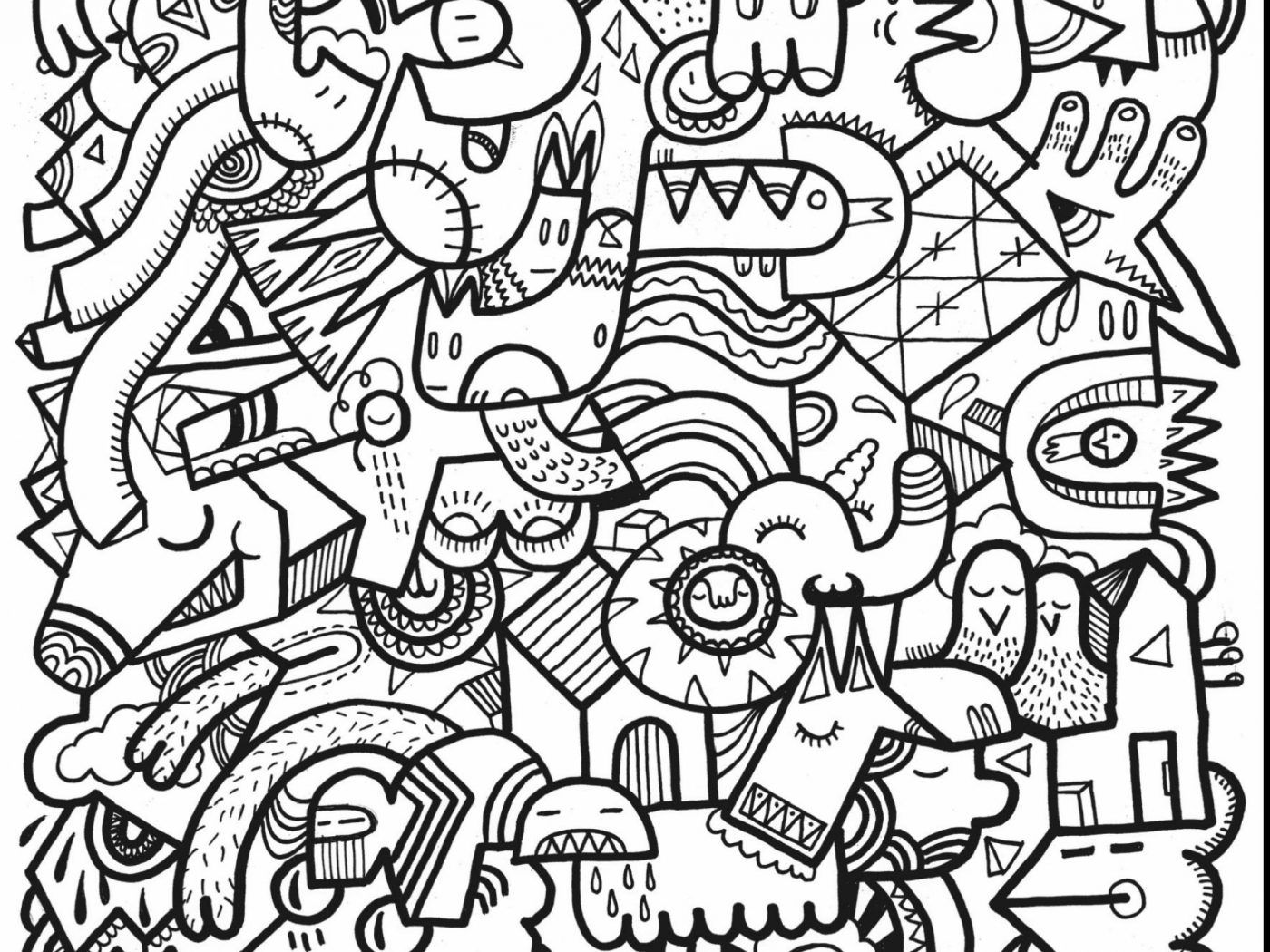 1400x1050 Incredible Complex Coloring Pages Hard Extreme Printable