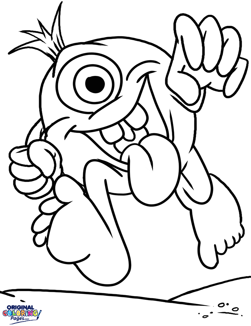 815x1056 Monster With One Eye Coloring Page Coloring Pages Original