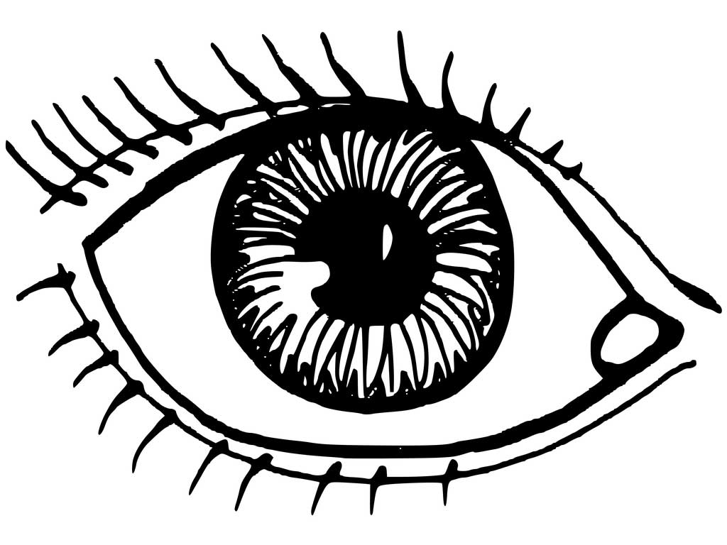 1024x768 Eye Coloring Page