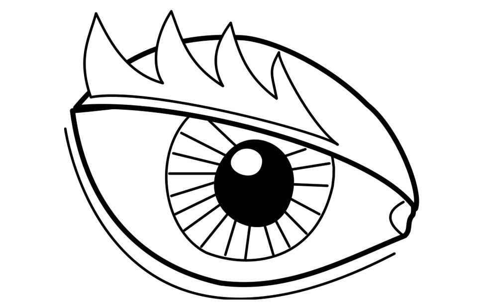 975x620 Eye Coloring Page Luxury