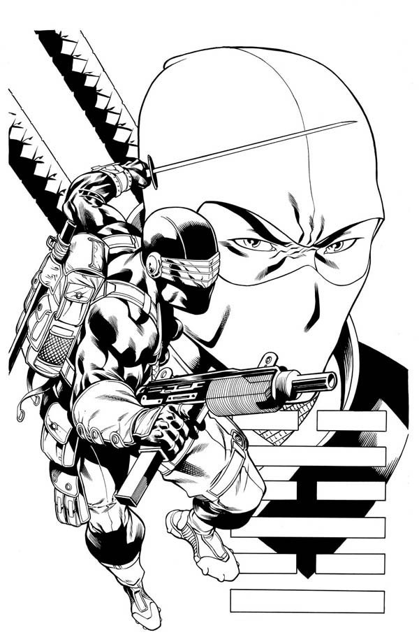 600x908 Projects Idea Gi Joe Coloring Pages Snake Eyes Printable For Adult