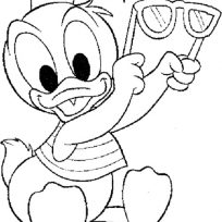 204x204 Hand Drawn Donald Duck Coloring Pages