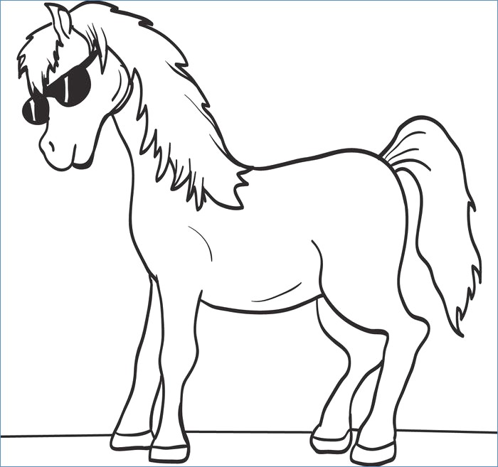 700x657 Horse Heart Preschool Coloring Page