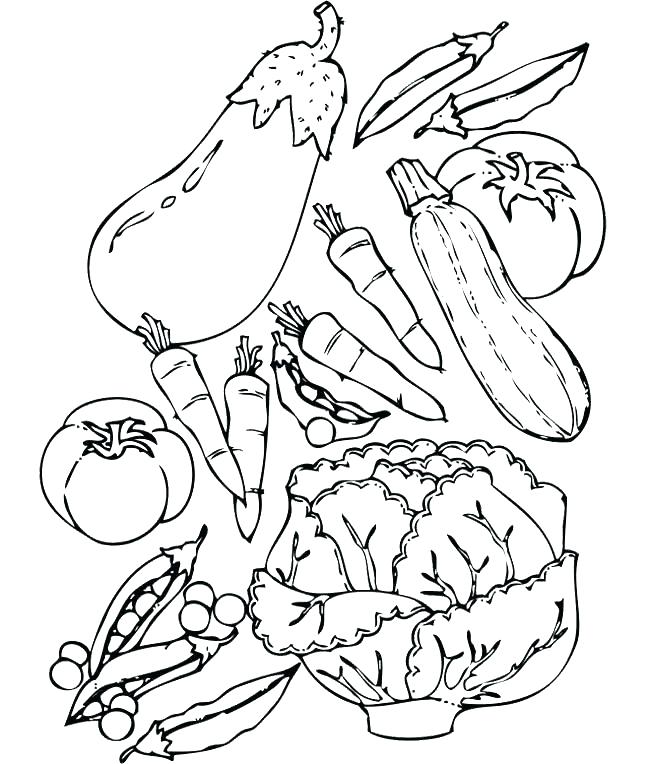 650x764 Ideas Coloring Pages Of Fruits And Vegetables Kids