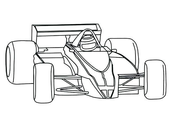 600x448 Formula Race Car Colouring Pages One Coloring Page Free Cars Uno