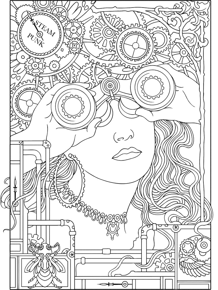 Face Coloring Page For Adults