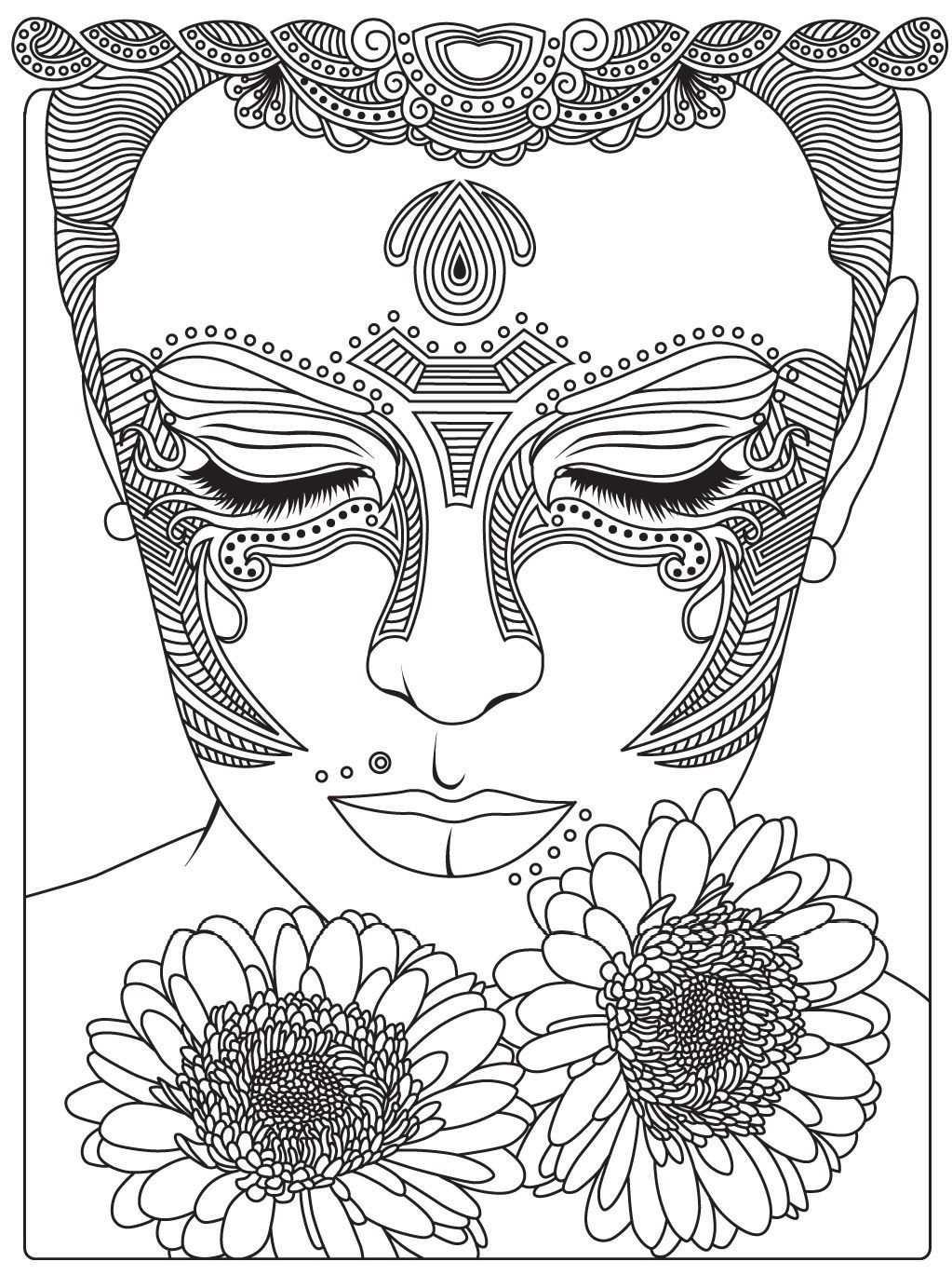 1023x1369 Best Beauty Coloring Page Recolor App Women Image For Adults