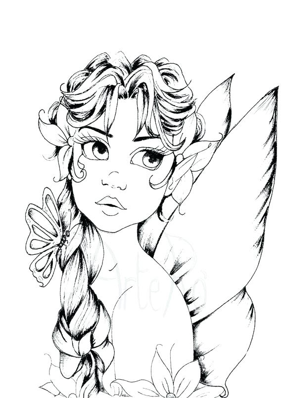 570x806 Baby Fairy Coloring Pages