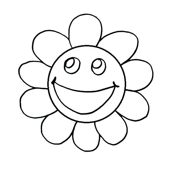 600x600 Happy Face Coloring Page Happy Face Coloring Page Faces Coloring