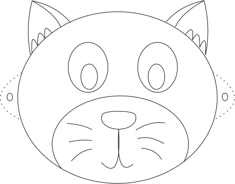 767x600 Cat Face Coloring Page Plus Cat Face Coloring Page Animal Face