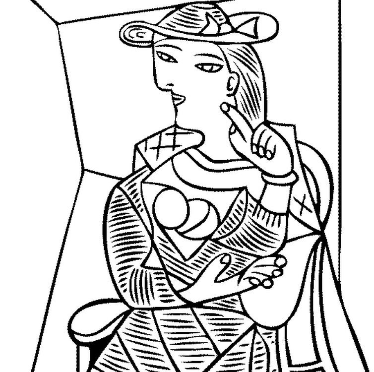 754x750 Coloriage Adulte Picasso G Pixels Face Painting