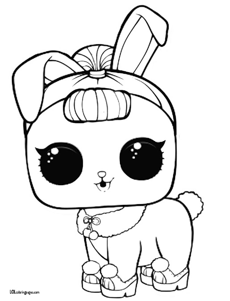 750x980 Crystal Bunny Coloring Page Lol Surprise Doll Coloring Pages