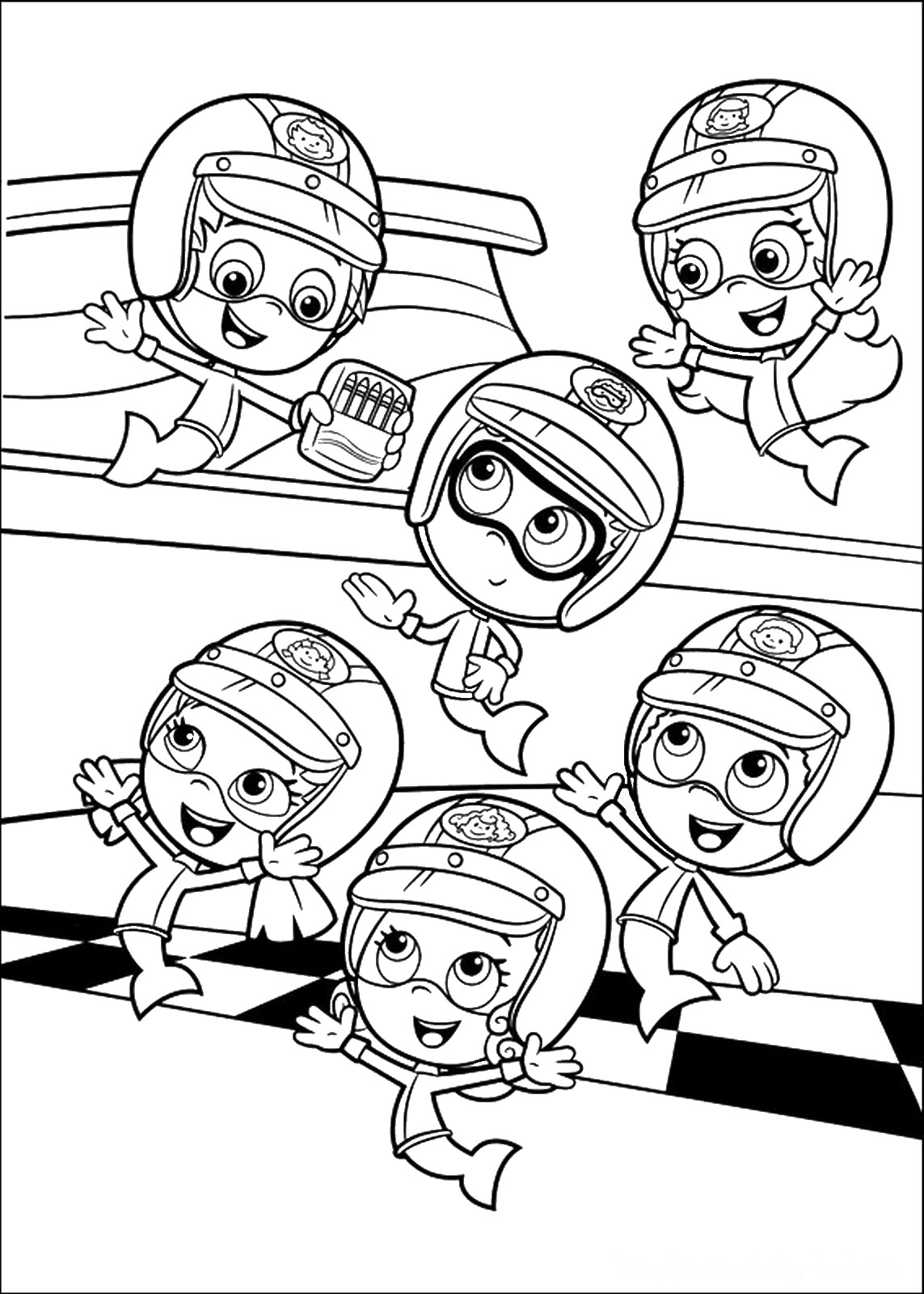 1143x1600 Bubble Guppies Coloring Pages