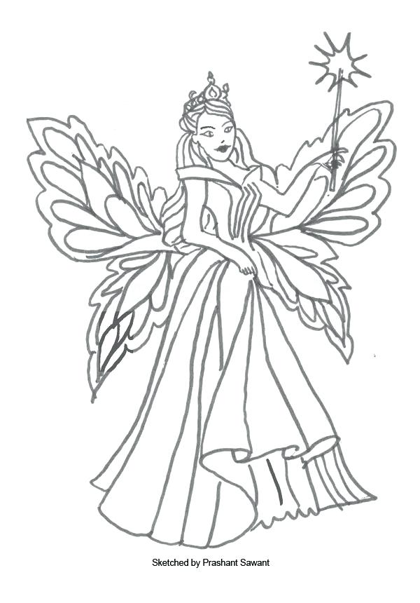 600x860 Faerie Coloring Pages Fairy Coloring Pages To Bring Out The Hidden