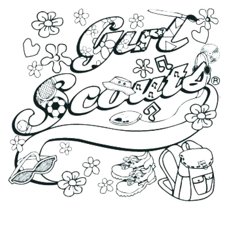 730x730 Fair Coloring Pages Girl Scouts Brownie Scout